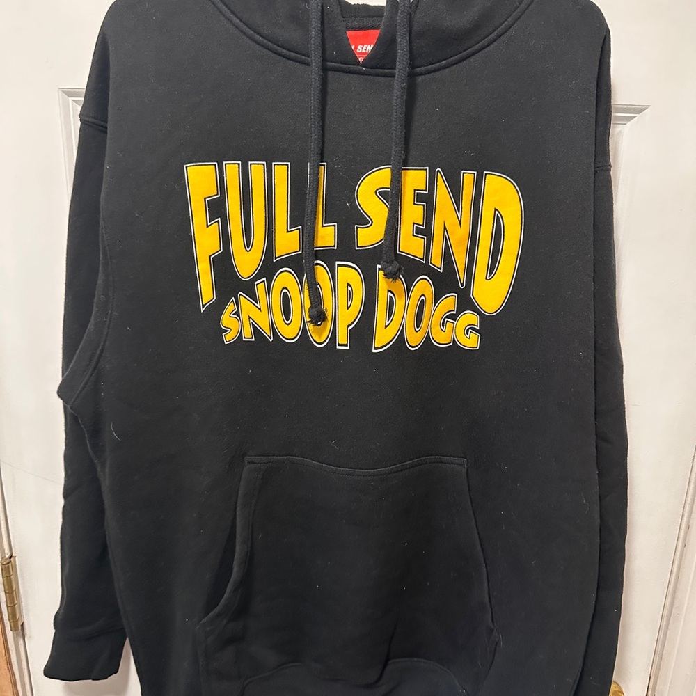 Full Send Snoop Dogg Dog Hoodie - Black and Yellow